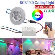 RGB Dimmable LED Downlight Colour Changing Recessed Spotlight Ceiling Light 3W