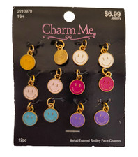 New Charm Me From Hobby Lobby Smiley Face Charms 12 Pieces 6 Sets Enamel Metal