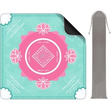 Mahjong Mat with Carrying Bag- 32" x32"Non-Slip Noise Reduction Gaming Mat fo...