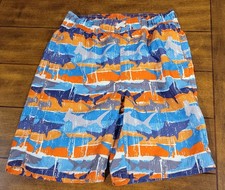 Sharks Swim Trunks Boys Size M 8-10 Lined Inside EUC