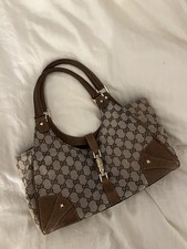 Nailhead Jackie GG Canvas Brown Handbag