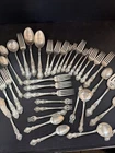35 Pcs Wallace Meadow Rose Sterling Silver Flatware Set Scrap Ok Keep 1406g