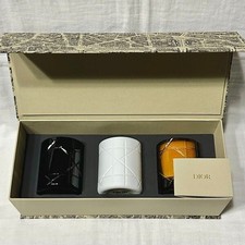 Dior 2024 Holiday Candle Set of 3 Glass Macrocannage Pattern Novelty