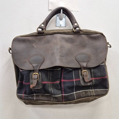 Barbour Longthorpe Wachs Baumwolle Tweed Umhängetasche Laptop Kuriertasche Biker Utility Tasche