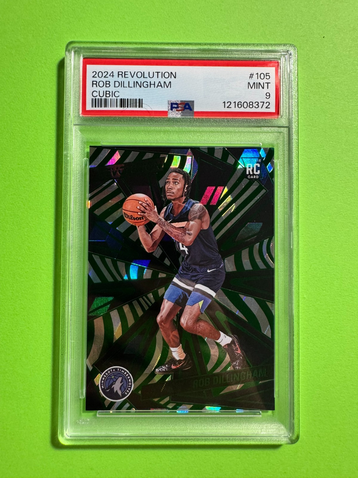 Rob Dillingham 2024-25 Panini Revolution Rookies Cubic /50 RC #105 Timberwolves