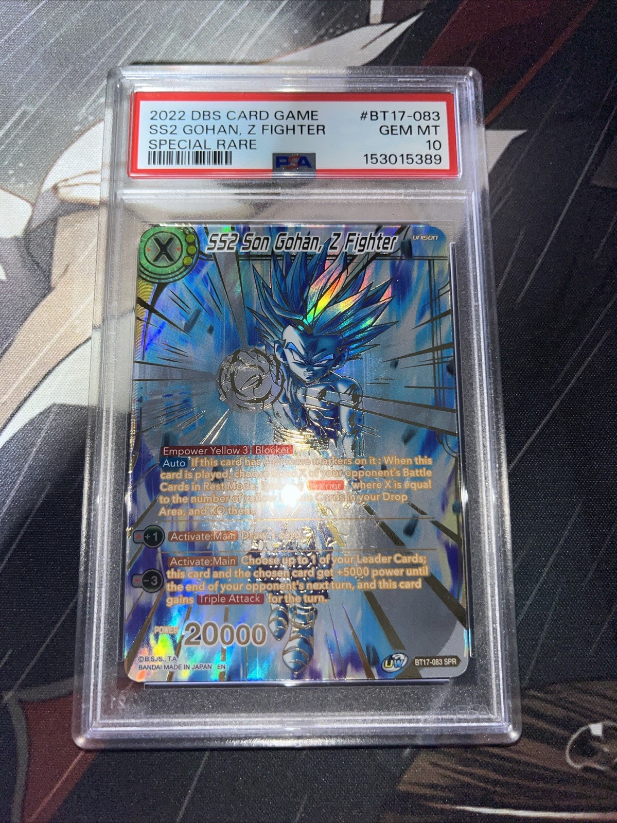 Dragon Ball Super Card Game SS2 Son Gohan, Z Fighter PSA 10