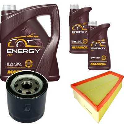 Inspektionspaket 7L MANNOL Energy 5W-30 für Ford S-Max 1.8 TDCi Galaxy Mondeo IV