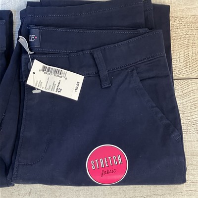 The Childrens Place Girls Set Of 2 Navy Pants Size 12 Stretch Fabric NWT
