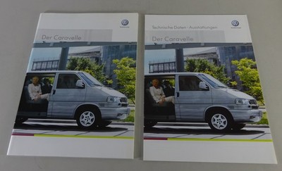 Brochure VW Bus T4 Caravelle + Technical Data As Of 08/2001