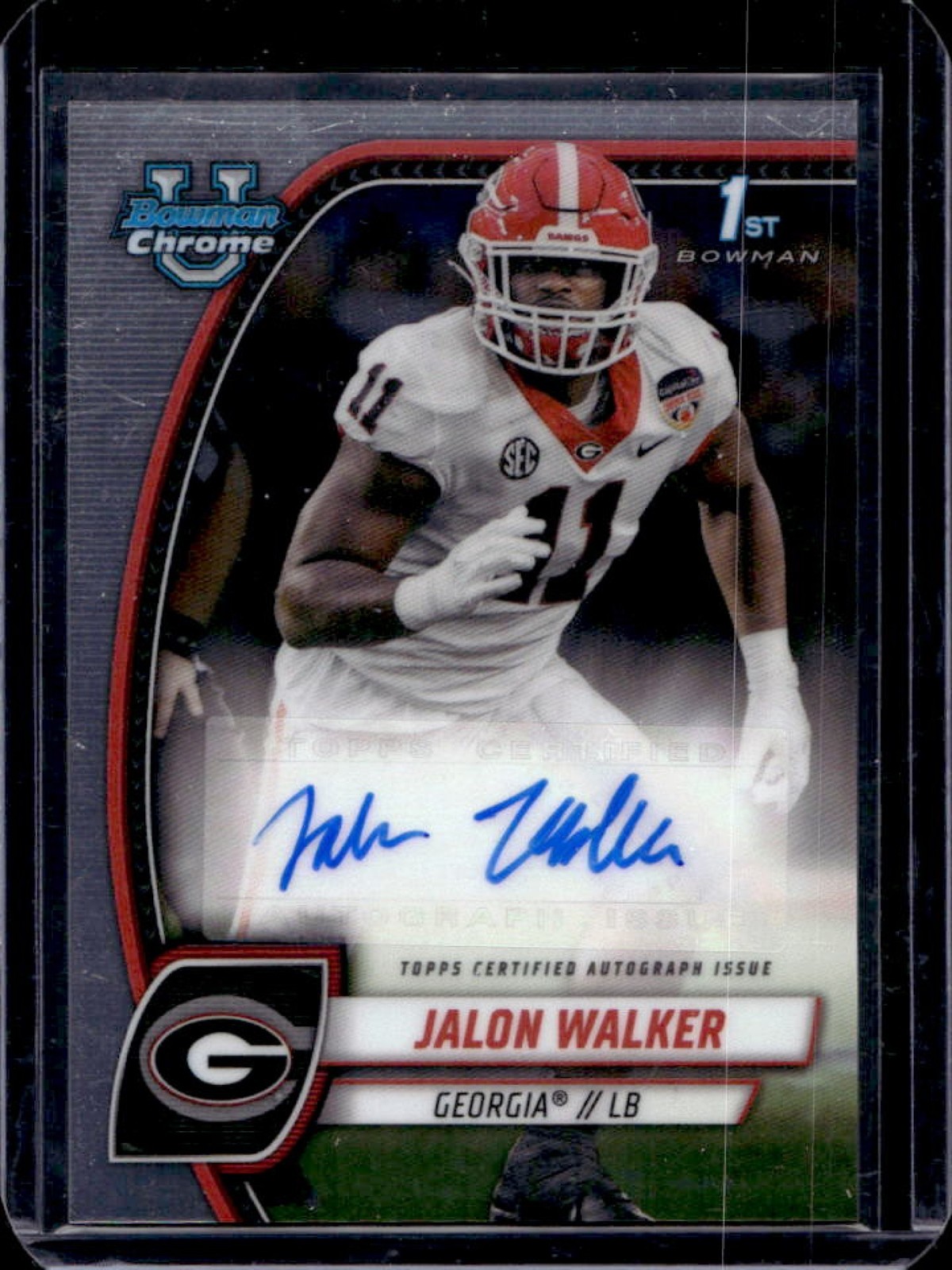 2024 Bowman Chrome U Jalon Walker Prospect Auto #PA-JWA Bulldogs
