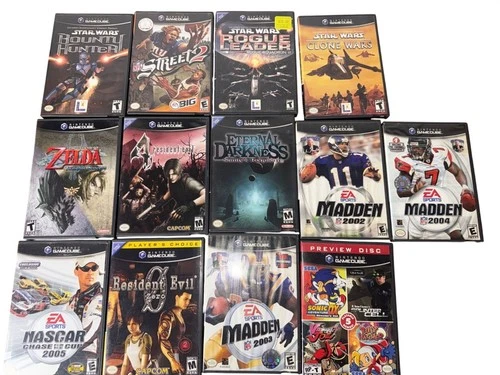 Lot Of 13 Nintendo GameCube Video Games: Zelda Star Wars Madden Resident Evil &