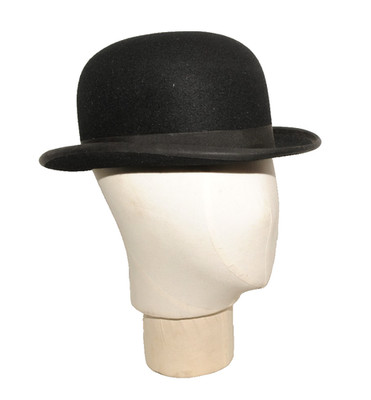VINTAGE LOCK & CO HATTERS BOWLER HUT 55 CM 6 3/4 SCHWARZ