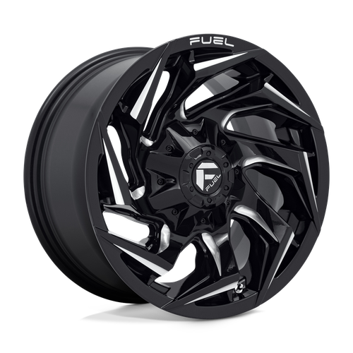 (SET 4) Fuel 1PC D753 Reaction 18x9 8x170 1mm Gloss Black Milled Wheels ...