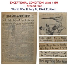 World War II WWII Stars and Stripes Newspaper July 8, 1944 Russia Dogfights Nazi