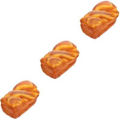 3pcs Simuliertes Brotmodell künstliche Brotverzierung Bäckerei Präsentation