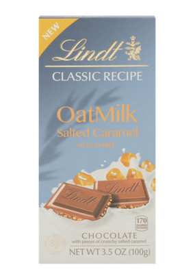   Lindt Lindor Classic Oatmilk Salted Carmel Non Dairy Chocolate 3.5oz (1-Bar)