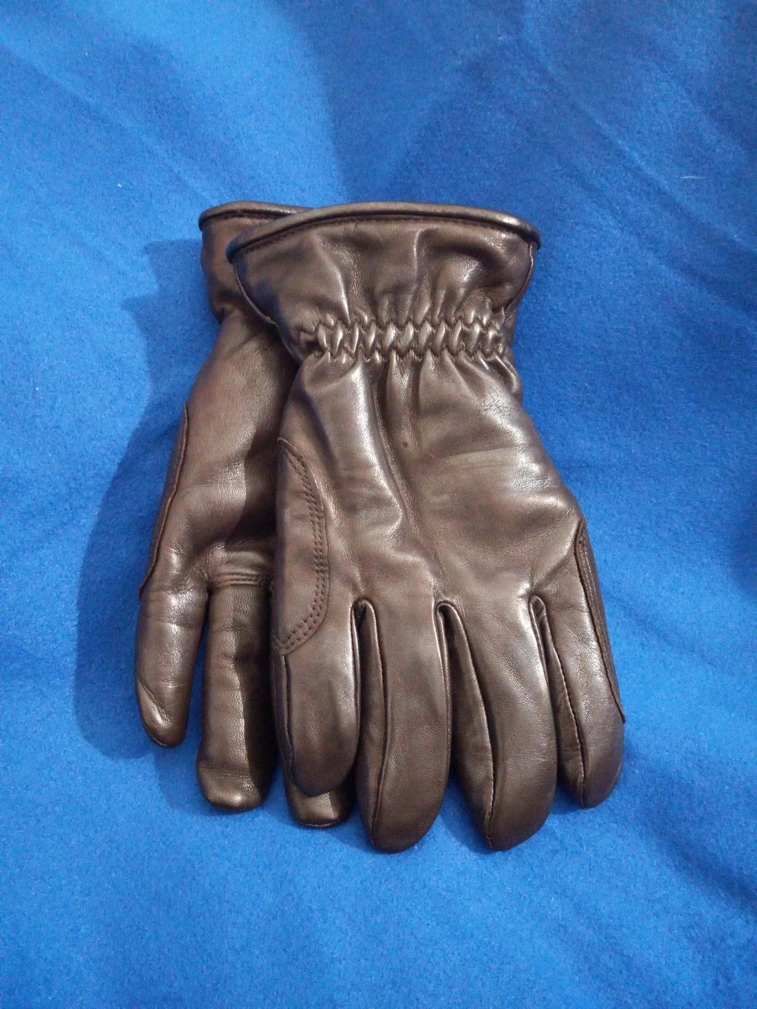 Roundtree & Yorke Men's Brown Leather Lined Gloves Size Large NWT