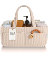 Baby Diaper Caddy Organizer for Changing Table Stylish Nursery Storage Bask...