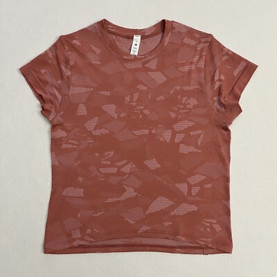 Lululemon Mosaic Multiply Brier Rose Pink Peony Train to Be Short Sleeve Shirt 2
