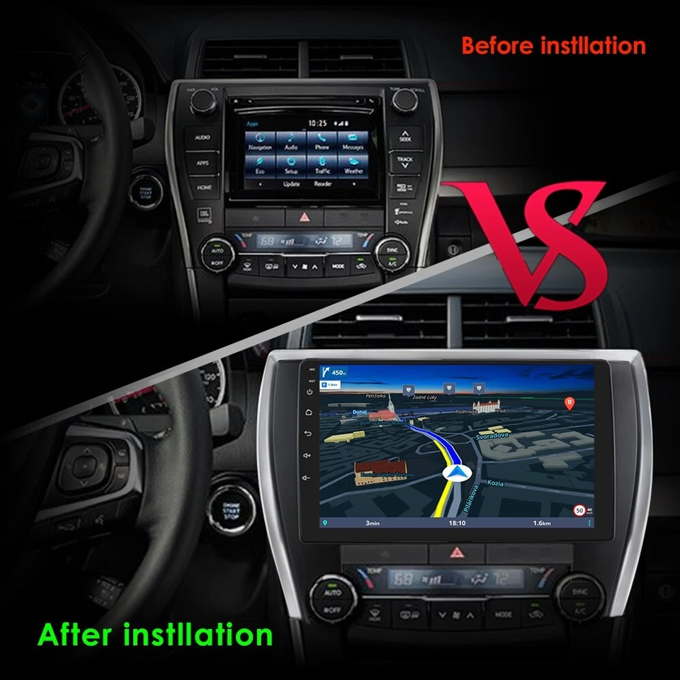 8+128G Android 12 Car Stereo CarPlay GPS Radio BT DSP for Toyota Camry 2015-2017 — 第 3/4 张图片