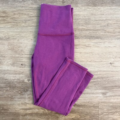 Lululemon Raspberry Purple Pink Cropped Capri Leggings High Rise Sz 2? See Meas.