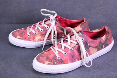 Converse Sneaker All Star OX Damen Chucks Gr. 40 rot Rubin Print Muster CH1-784