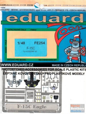 EDUFE254 1:48 Eduard Color Zoom PE - F-15C Eagle (ACA kit)