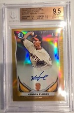 2014 Bowman Chrome Gold Avisail Garcia Autograph RC 19/50 BGS 9.5 w/ 10 Auto