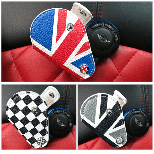 England UK Remote Bag Holder Leather Remote Car Cover Case For BMW MINI Cooper - Picture 4 of 11