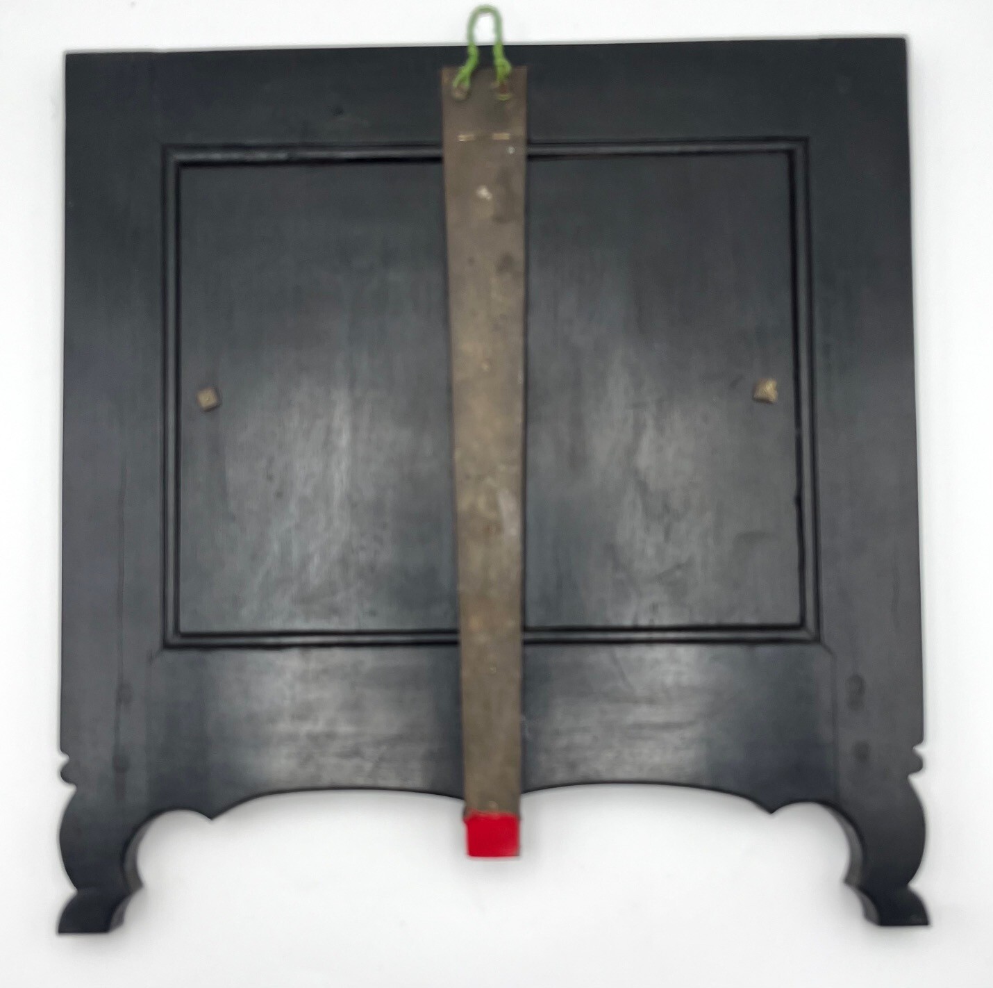 Taj Mahal Antique Miniature Watercolor Painting in Carved Ebony Frame