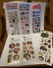 Vintage Lot of 90 Stickers SEALED Peanuts Snoopy Instruments Trucks Umbrellas 