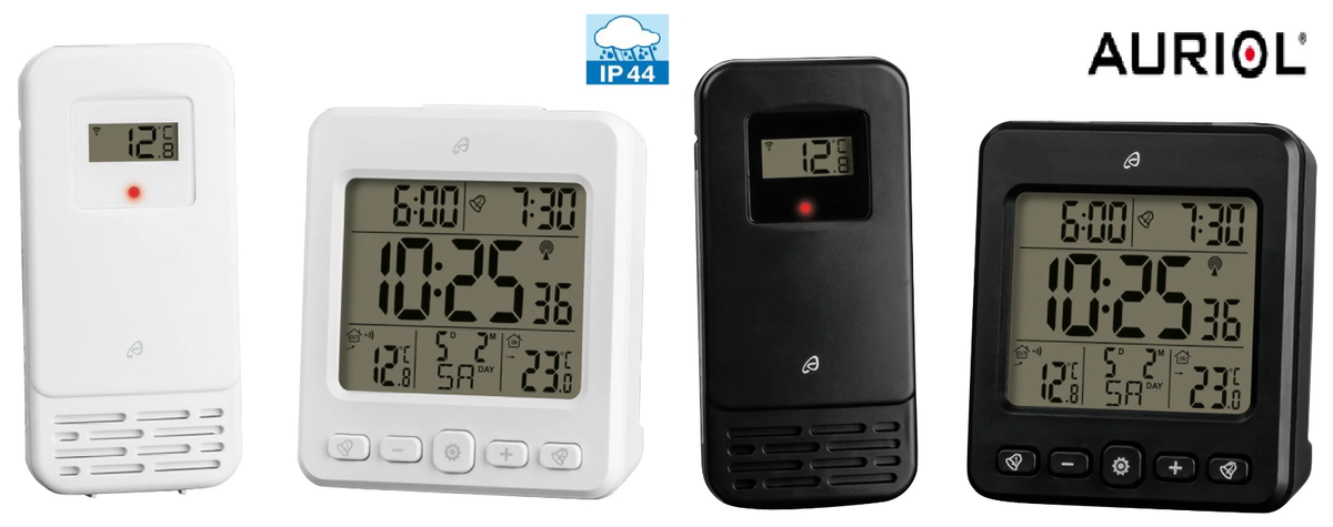 AURIOL Funktemperaturstation Funkuhr Wecker Innen