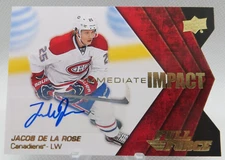 2015-16 Upper Deck Full Force Immediate Impact Auto Jacob De La Rose #II-JD RC