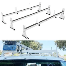 Fullsize Van 3 bar Ladder Roof Rack Steel 800LB Rack For Chevy Express 96-23