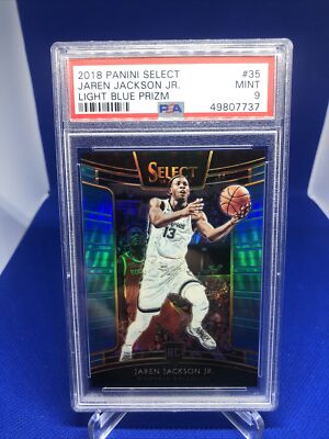 2018-19 Select Jaren Jackson Jr. RC Light Blue Prizm /299 PSA 9 Rookie Silver