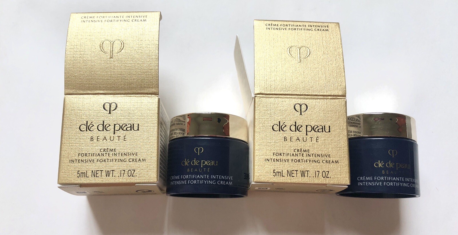 2* Cle de Peau Beauté Intensive Fortifying Cream Travel Size 5ml/0.17oz