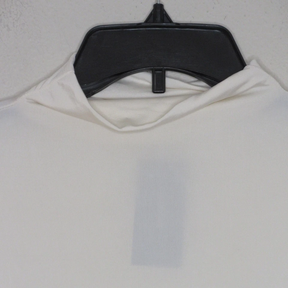 NWT Alfani Women's 3/4 Sleeve Mock Neck Pull Over Knit Top Antique White M B48 - Image 2 of 4