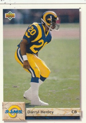 FREE SHIPPING-MINT-1992 Upper Deck Darryl Henley #226 RAMS PLUS BONUS CARDS