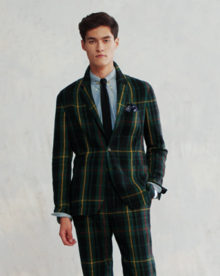 $198 NWT POLO RALPH LAUREN Men's Tartan Plaid Flannel Suit Jacket