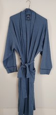 Stafford Waffle Long Sleeve Robe Blue One Size Fits Most