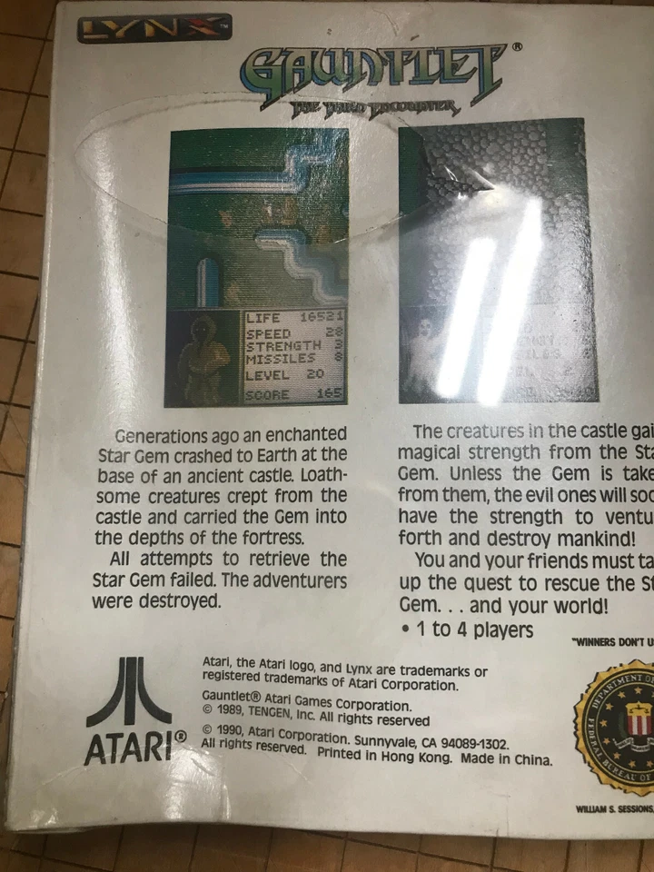 GAUNTLET Atari Lynx THE THIRD ENCOUNTER NEW DAMAGED BOX NOS PA2024 - Image 3 of 4
