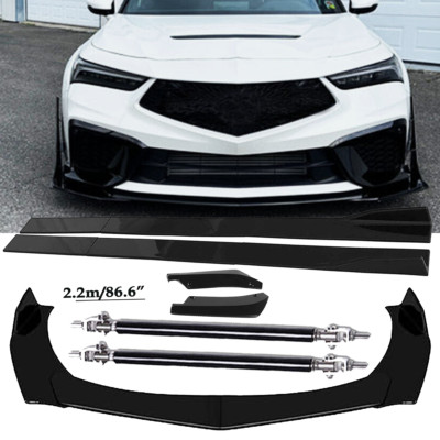 Front Bumper Lip Spoiler Splitter Car Body Kits Rear For Acura Integra Glossy B