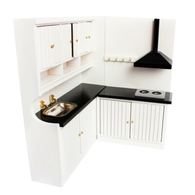 Minamzee Puppenhausmöbel Babybett – 1:12 Miniatur-Krippe Aus Metall Mit Bettwäsche, Für Puppenstuben