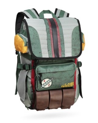 Neuer offizieller Star Wars Boba Fett Laptop Mandlorian Crest Rucksack   UK-Verkäufer