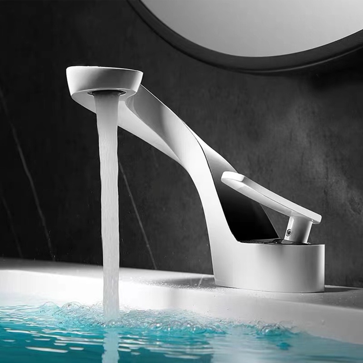 Brushed Nickel Bathroom Faucets 1 Hole - Waterfall Seychelles