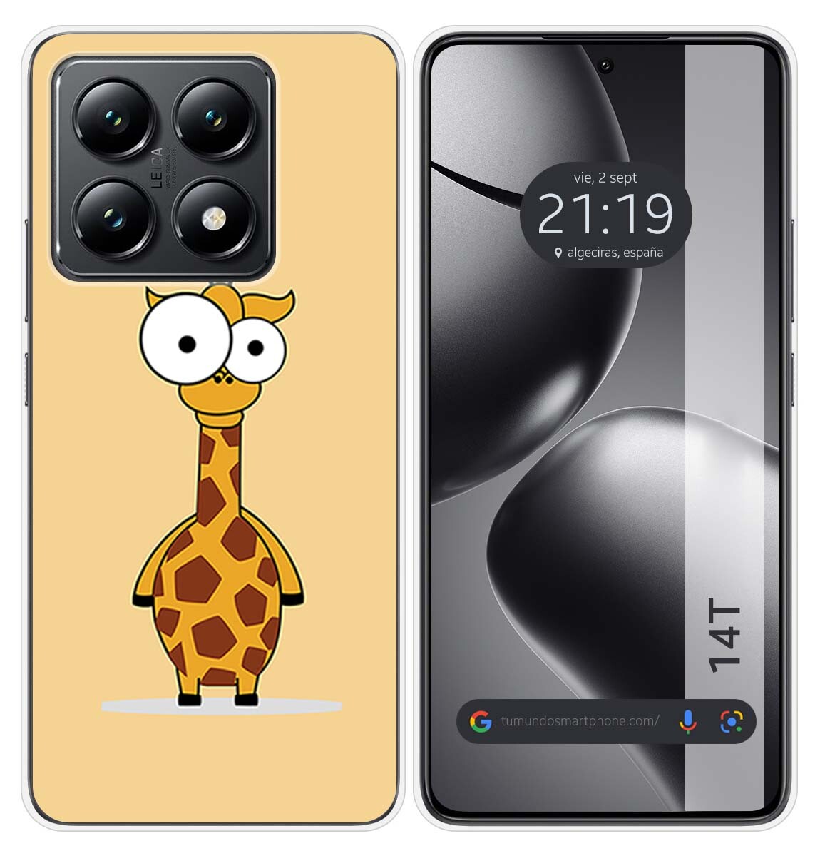 Cover Silicone per Xiaomi 14T 5G Disegno Giraffa Disegni