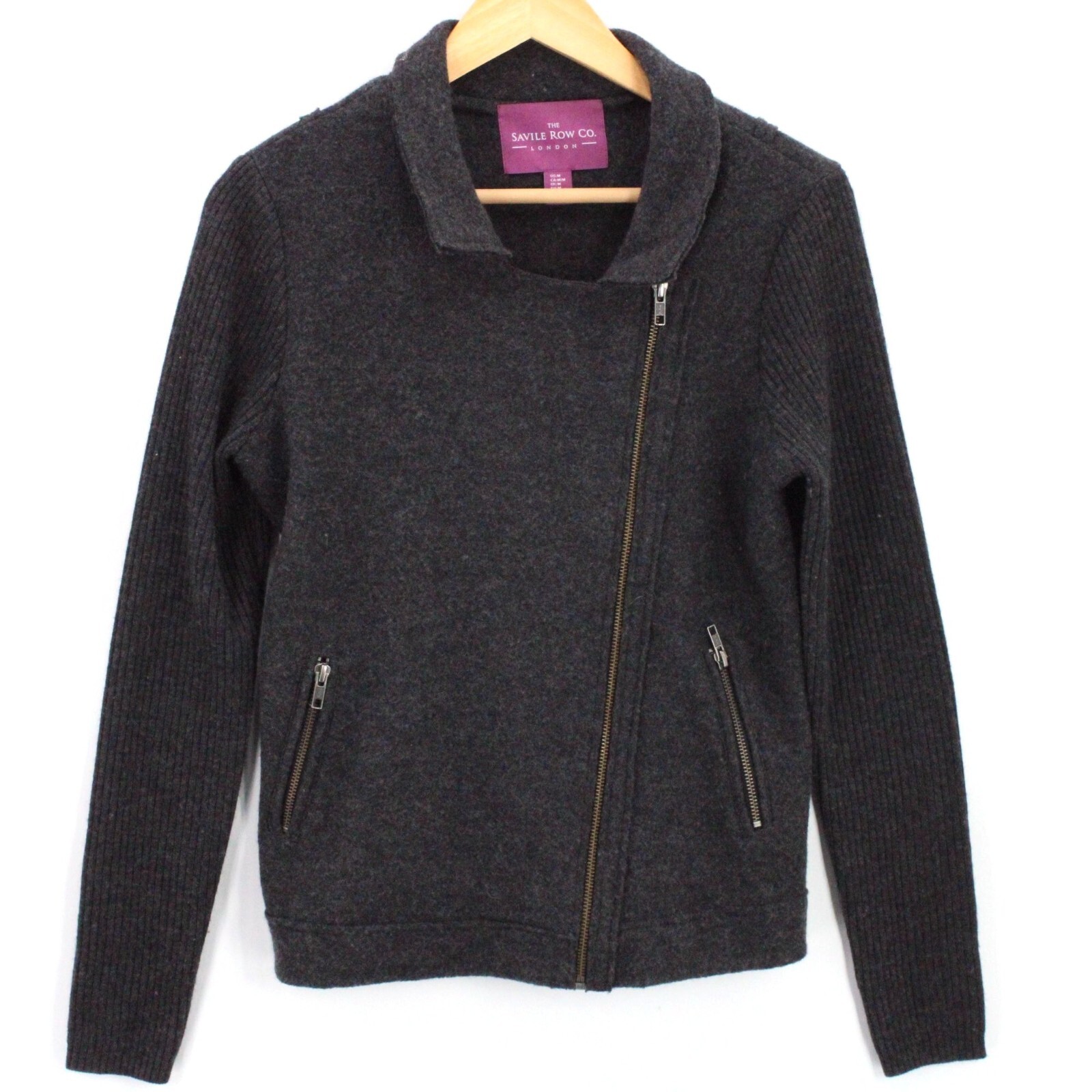 FILA The Savile Row Co London Giacca Asimmetrica Donna Grigia Cerniera Intera Media M