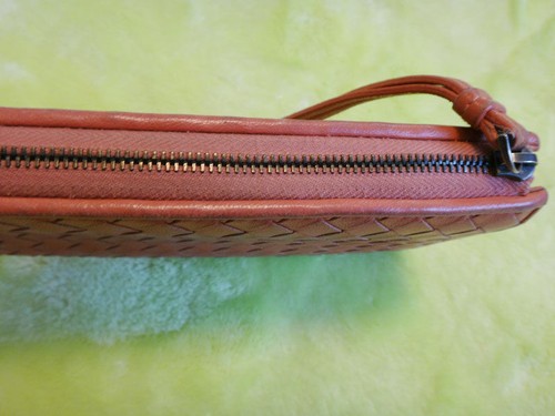 Bottega Veneta Zip long wallet leather orange 244823 used 100% authentic - Picture 9 of 9