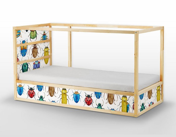 IKEA KURA CAMA Calcomanía Extraíble Autoadhesiva Pegatina Muebles Insectos Coloridos