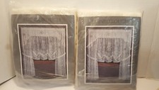 Vintage Edinborough NOS Eggshell Lace Curtain Panels 58"x84". PANEL ONLY 2